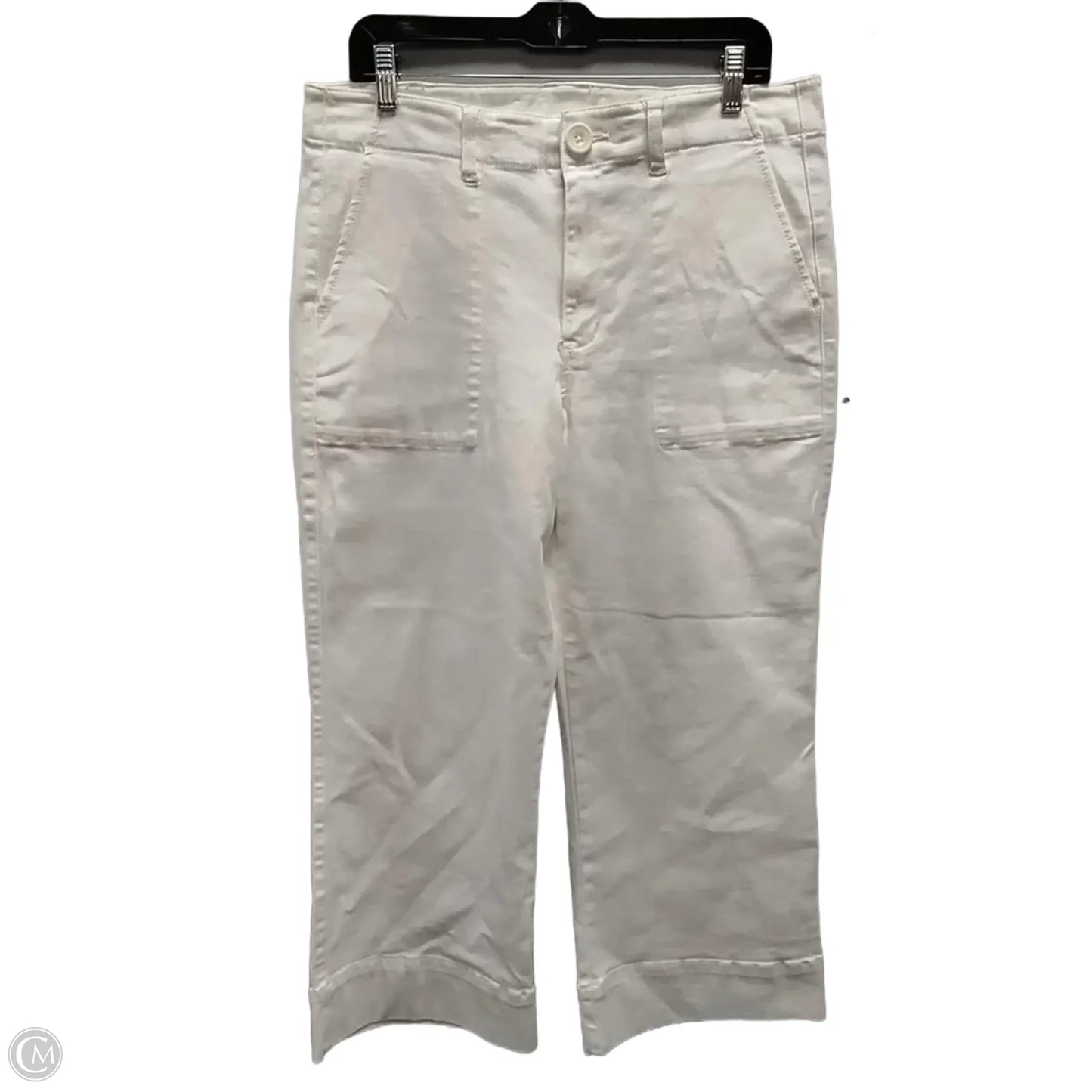 Jeans Wide Leg By Cabi In White, Size: 10