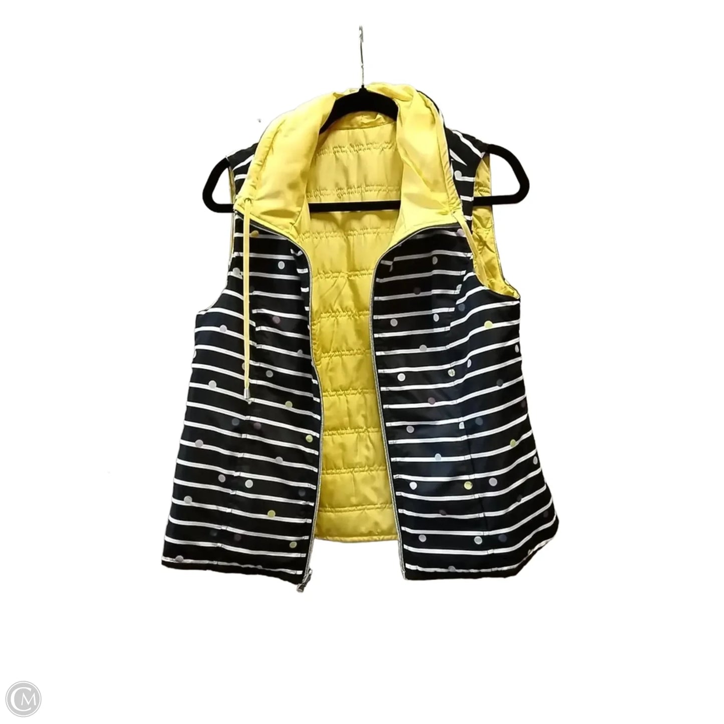 Vest Puffer & Quilted By Clothes Mentor In Polkadot Pattern, Size: M