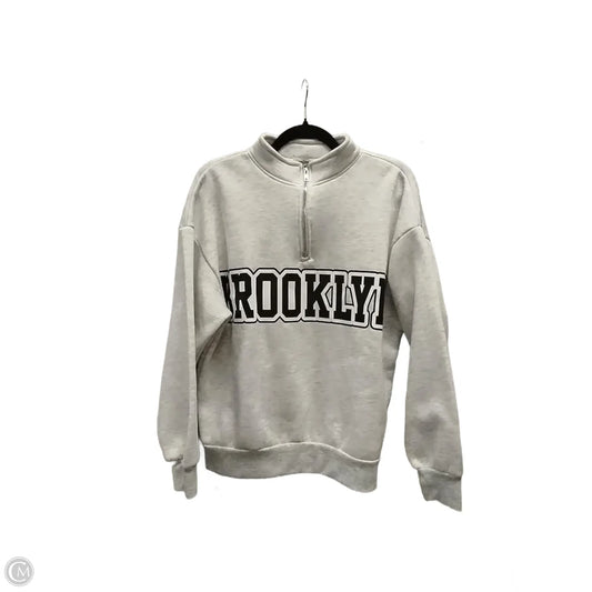 Sweatshirt Collar By Faded Rose In Grey, Size: M