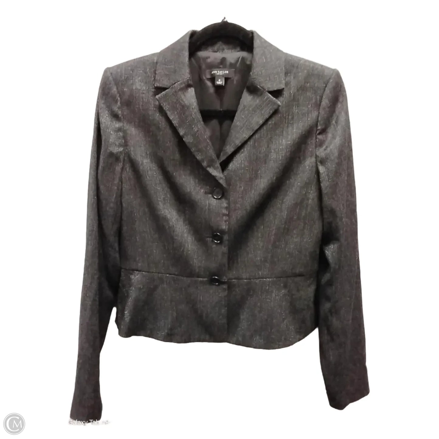 Blazer By Ann Taylor In Grey, Size: 0