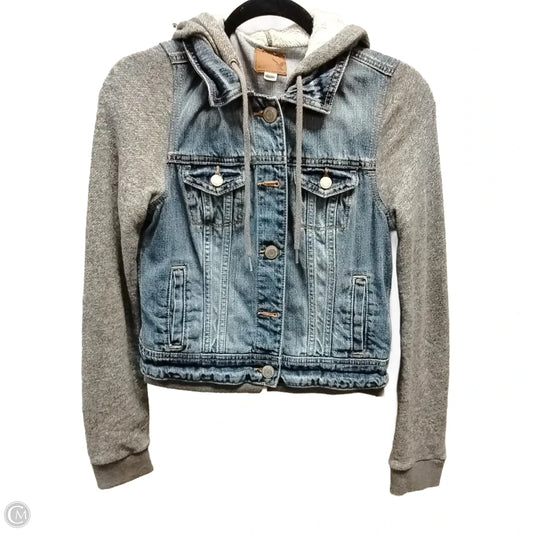 Jacket Denim By American Eagle In Blue & Grey, Size: Sp
