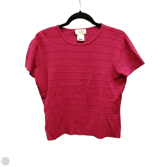 Sweater Short Sleeve By Talbots In Red, Size: L