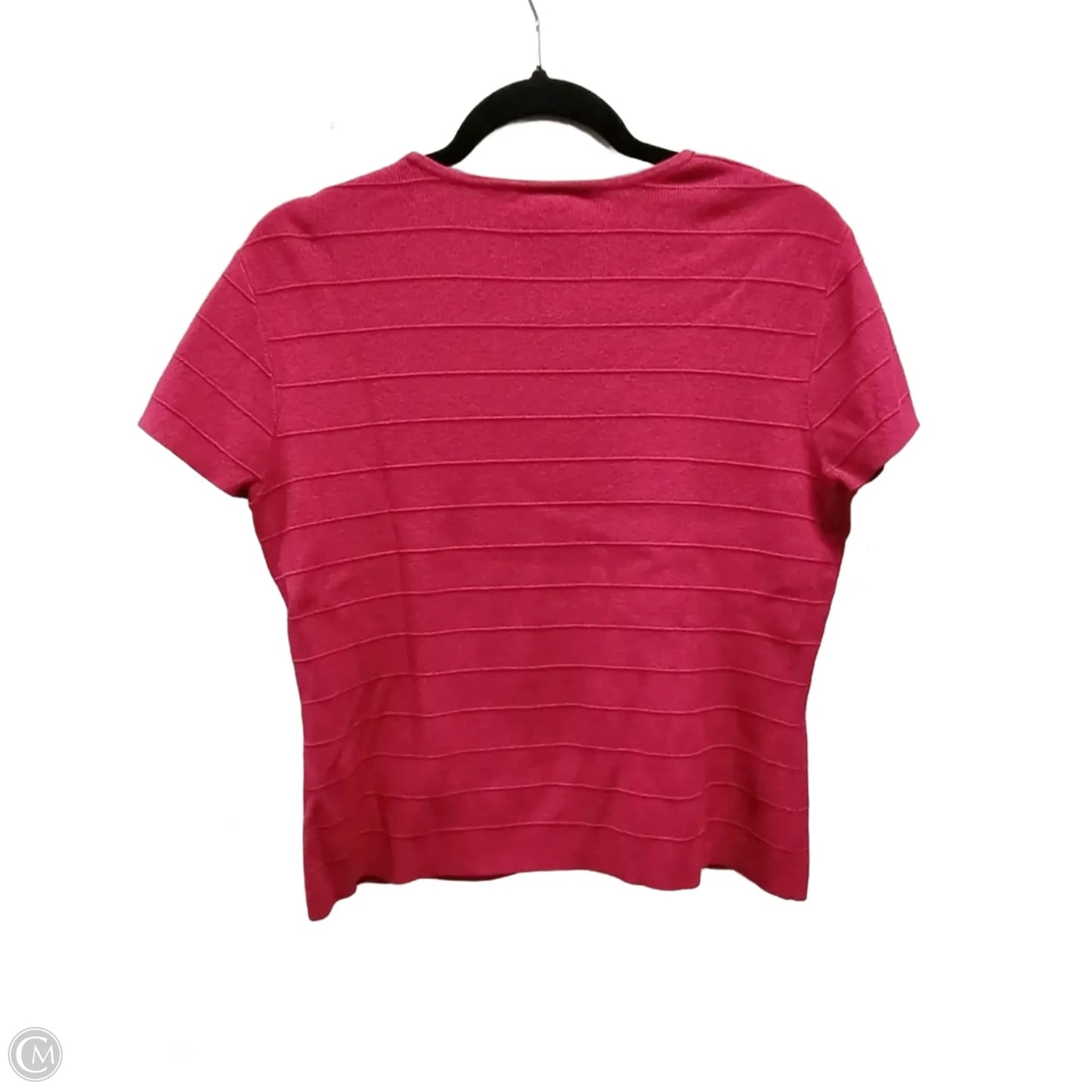 Sweater Short Sleeve By Talbots In Red, Size: L