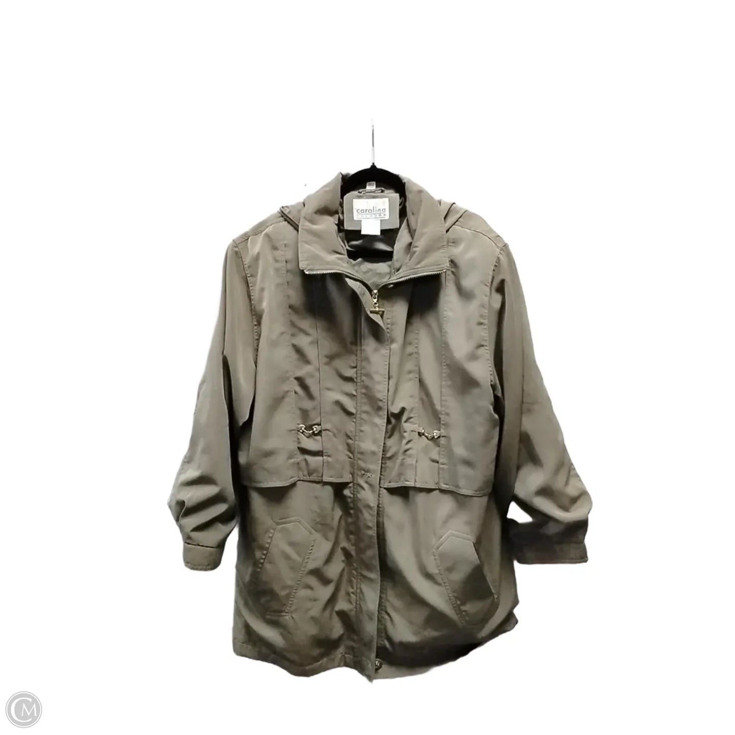 Jacket Windbreaker By Carolina Colors In Green, Size: Xl