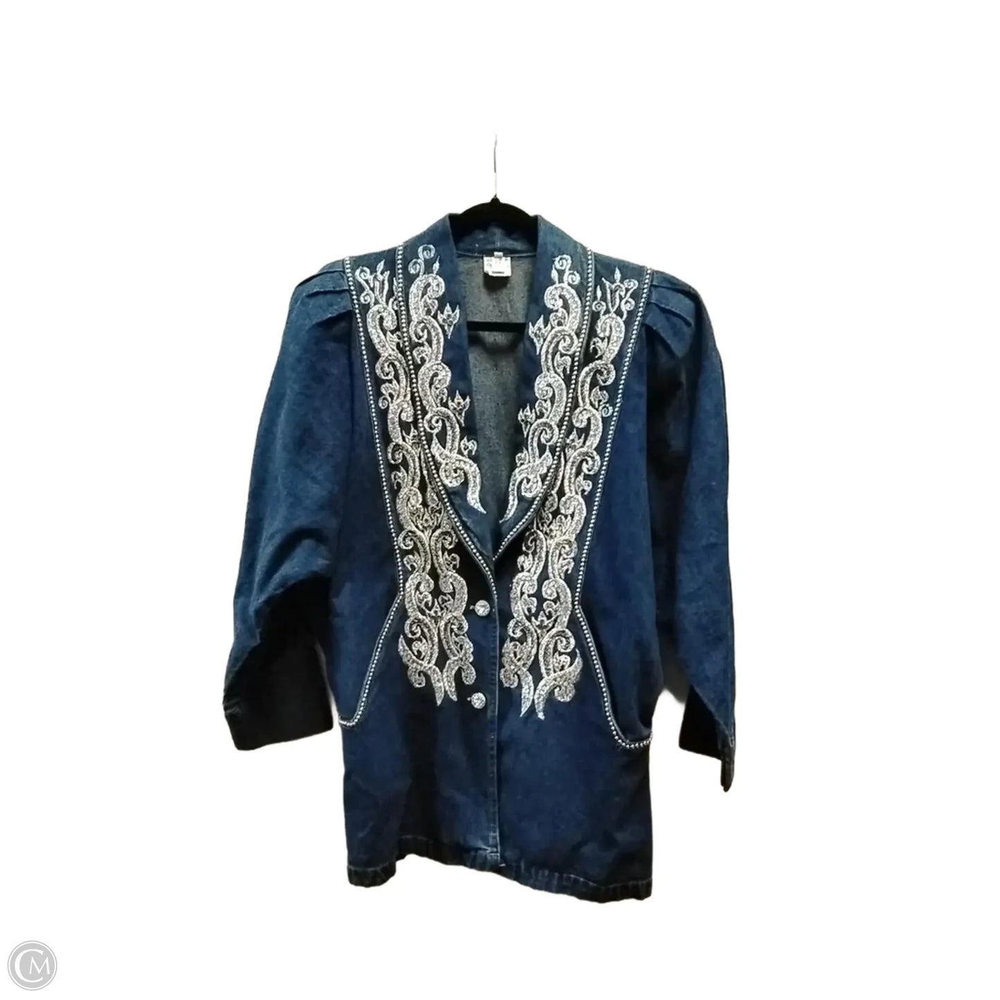 Jacket Denim By Clothes Mentor In Blue Denim, Size: M