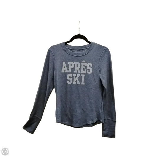 Top Long Sleeve By American Eagle In Blue, Size: L