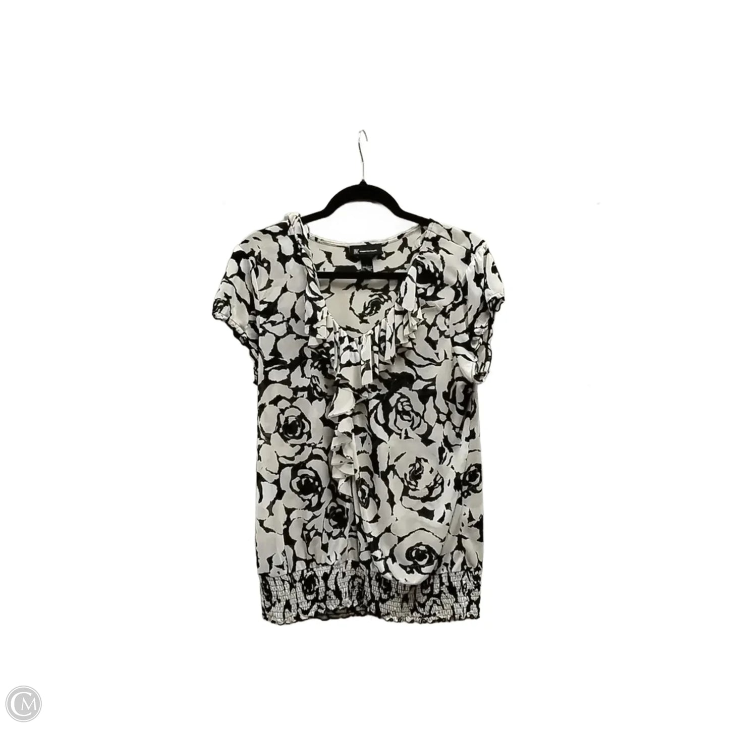 Blouse Short Sleeve By Inc In Multi-colored, Size: L