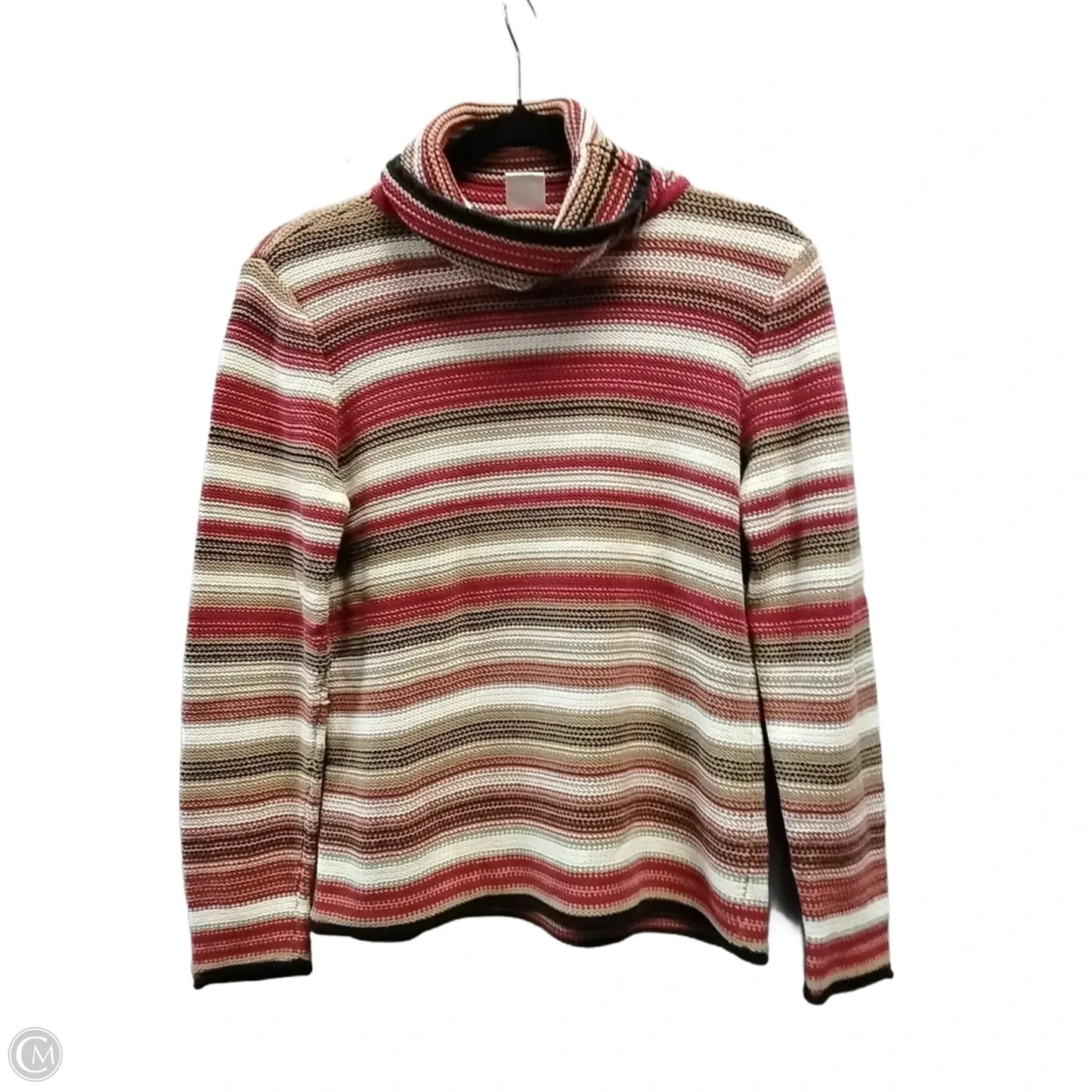 Sweater By Talbots In Striped Pattern, Size: M