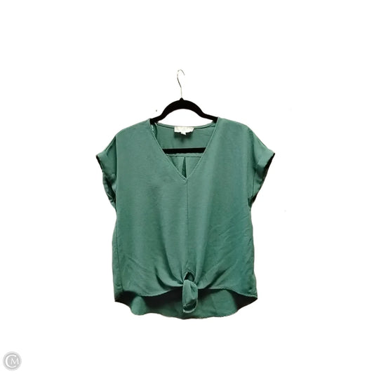 Top Short Sleeve By Pink Rose In Green, Size: M