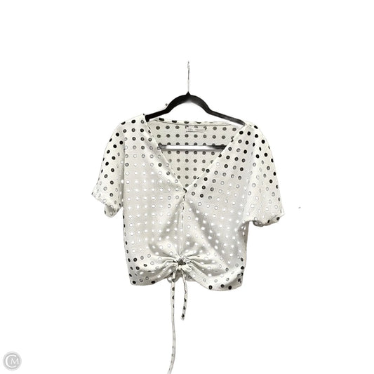 Blouse Short Sleeve By Zara In Polkadot Pattern, Size: S