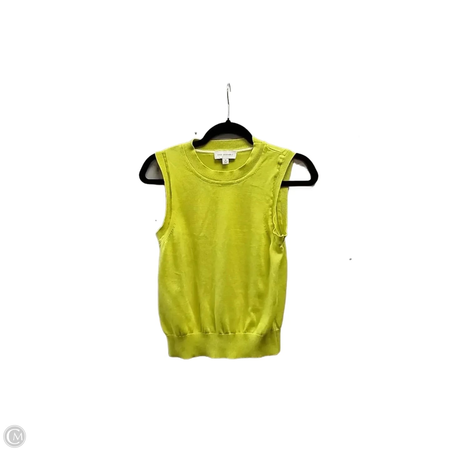 Blouse Sleeveless By Free Assembly In Yellow, Size: M