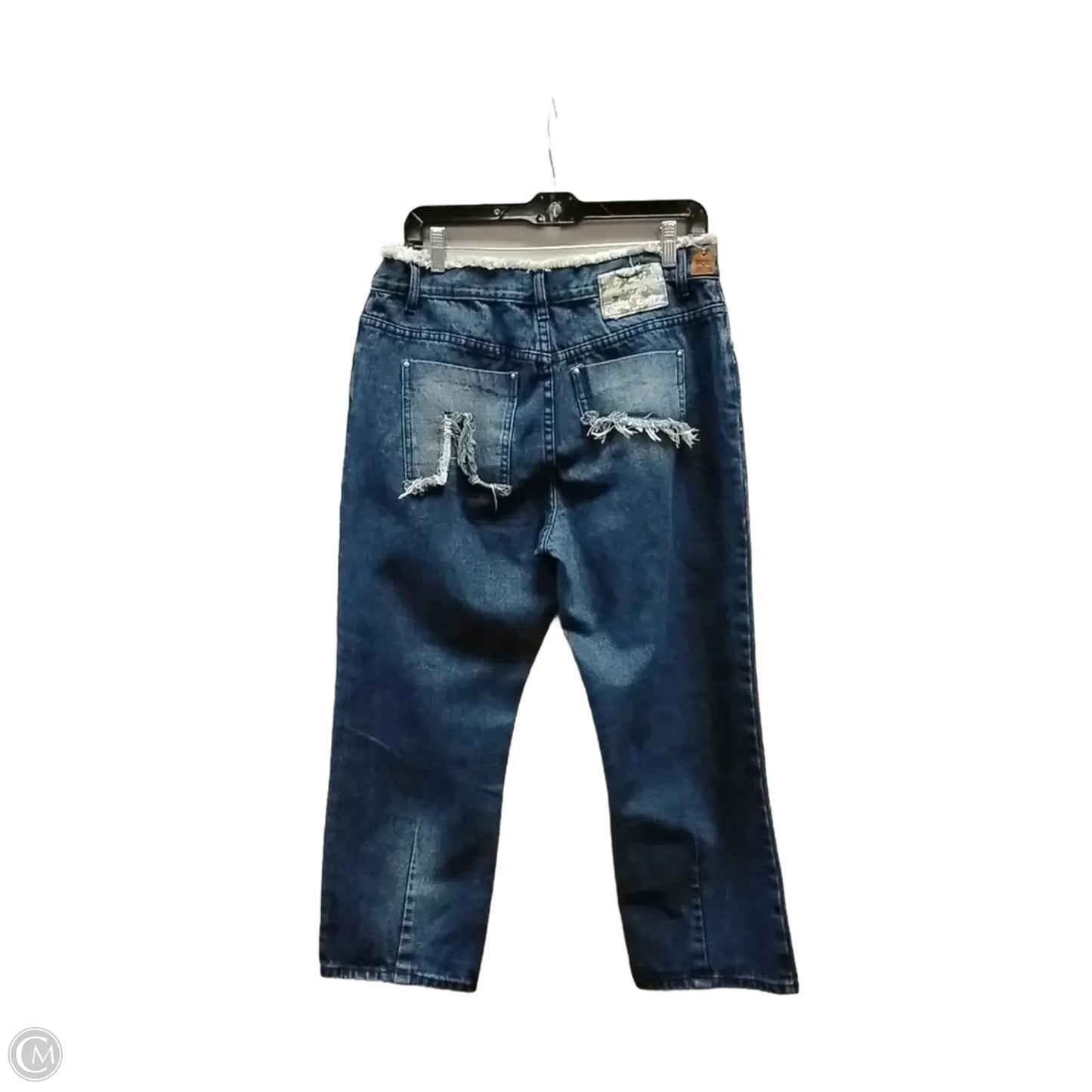 Jeans Wide Leg By Pol In Blue Denim, Size: L