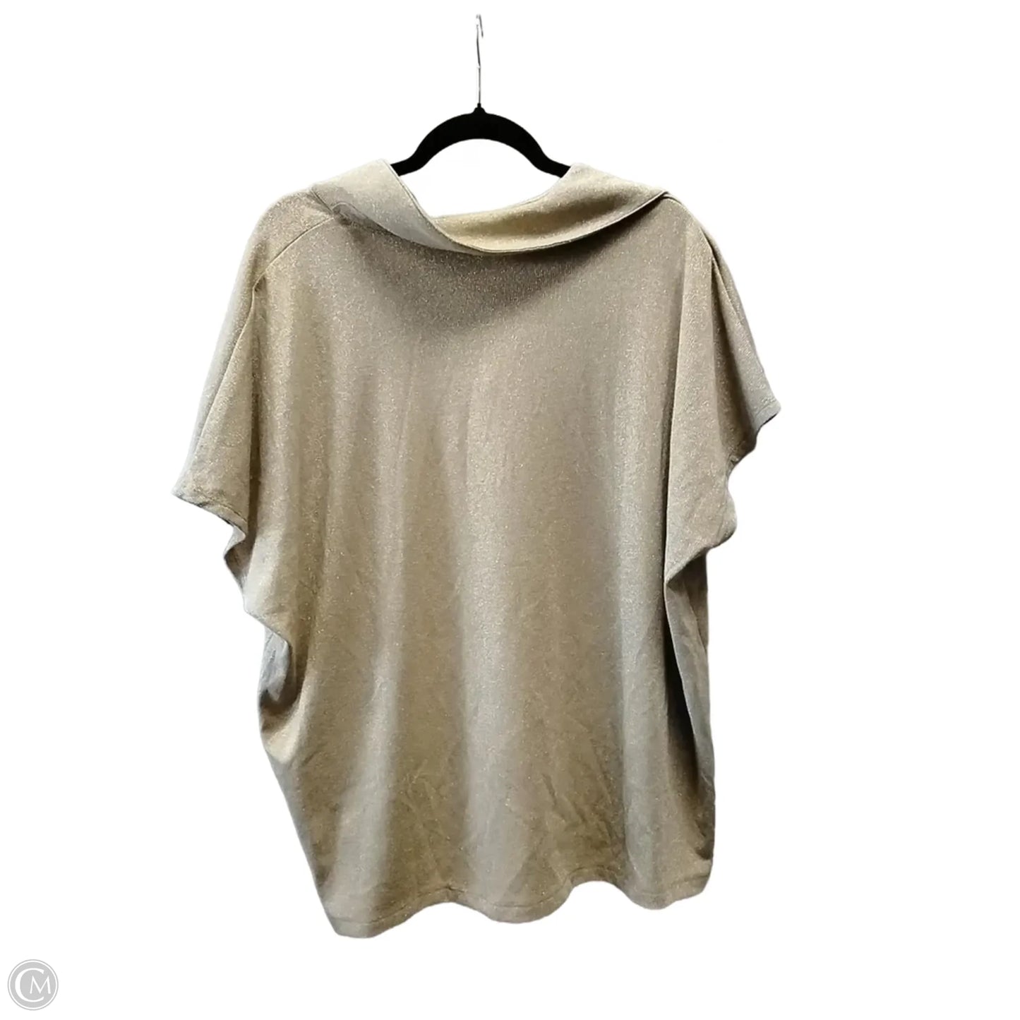 Top Short Sleeve By Simply Vera In Gold, Size: 2x