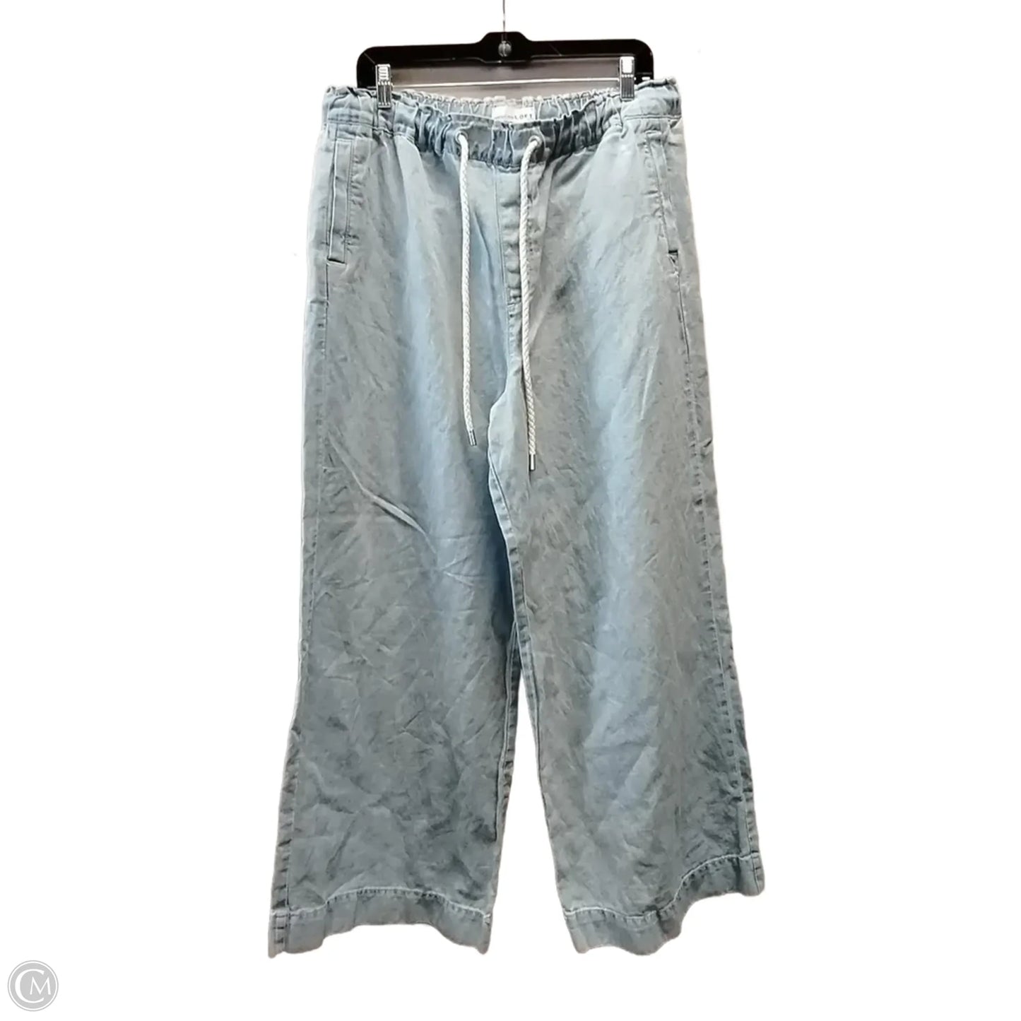 Jeans Wide Leg By Loft In Blue Denim, Size: L