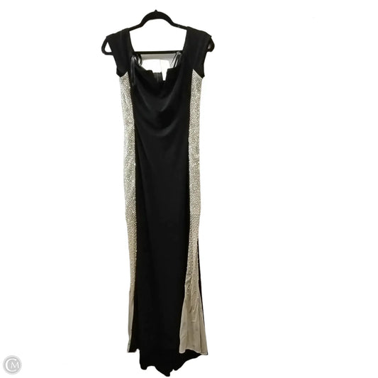 Dress Designer By Xscape In Black & Tan, Size: 10p