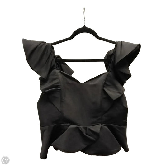 Top Short Sleeve By Express In Black, Size: L