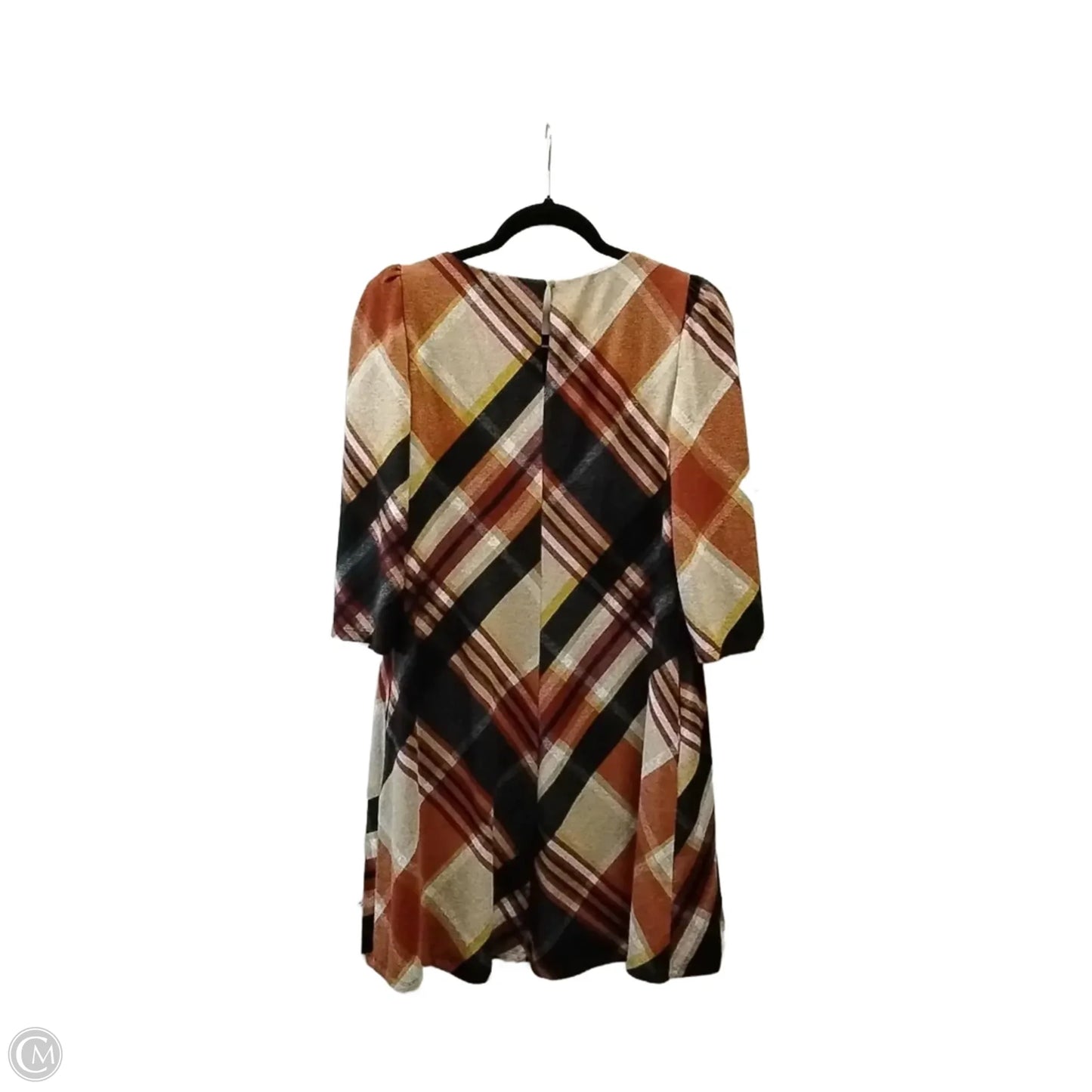 Dress Casual Midi By Clothes Mentor In Plaid Pattern, Size: S