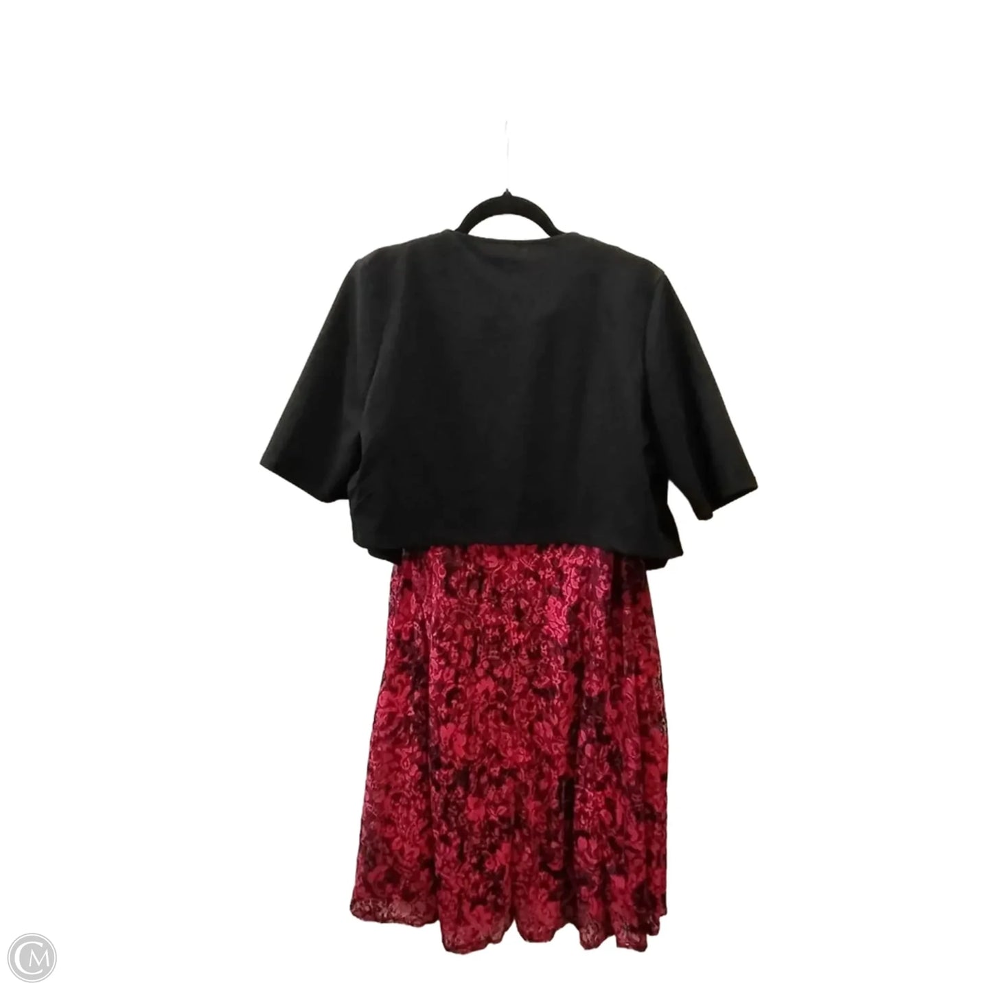 Dress Set 2pc By Perceptions In Black & Red, Size: Lp