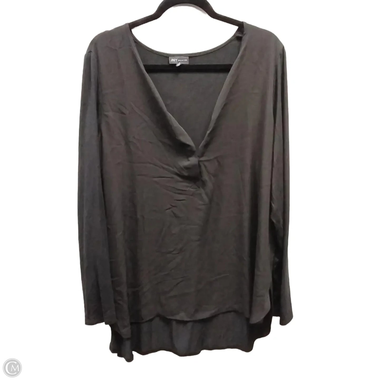 Top Long Sleeve By Jones New York In Black, Size: 1x