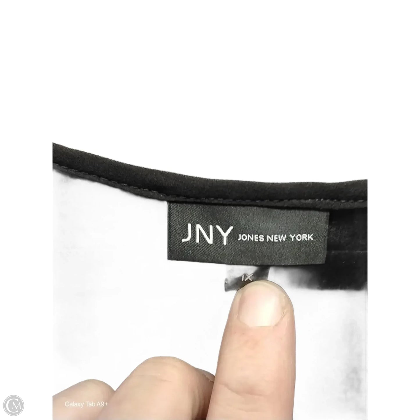 Top Long Sleeve By Jones New York In Black, Size: 1x