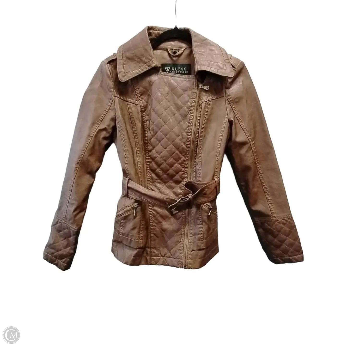 Jacket Moto By Guess In Brown, Size: S