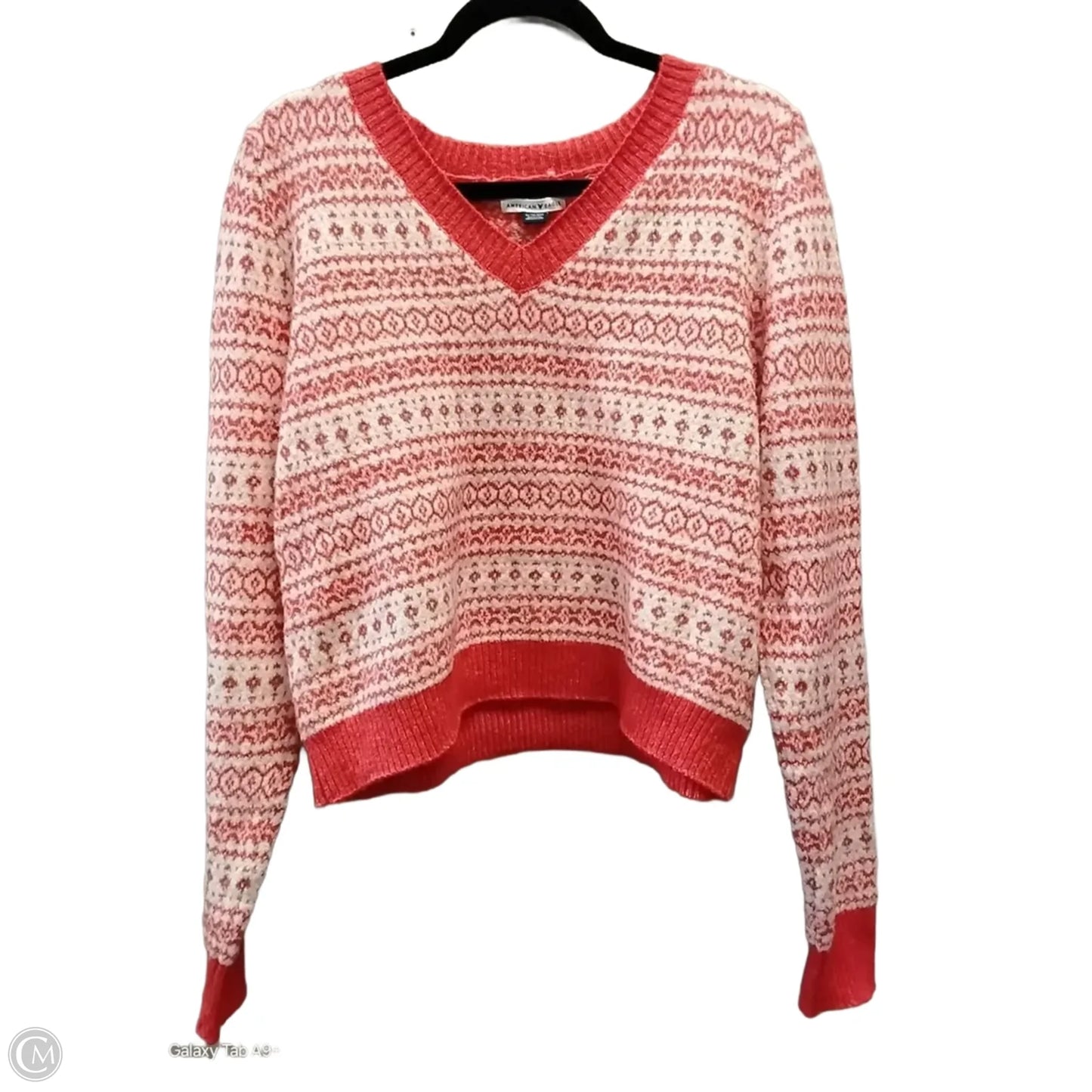 Sweater By American Eagle In Red, Size: Xl