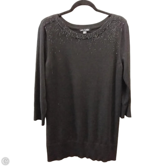 Sweater By Cable And Gauge In Black, Size: L