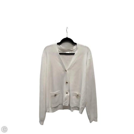 Sweater Cardigan By 89th And Madison In White, Size: 2x