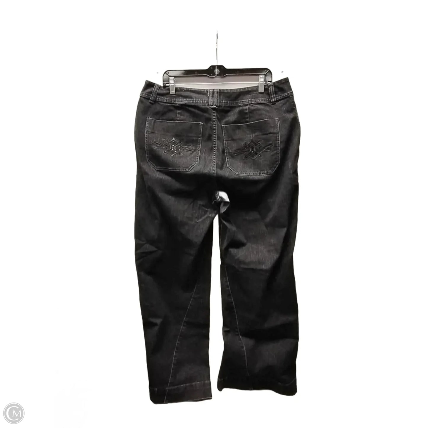 Jeans Flared By Venezia In Black Denim, Size: 18