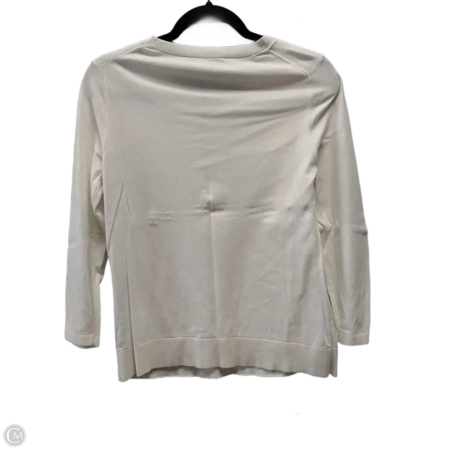 Top Long Sleeve By Per Se In White, Size: M