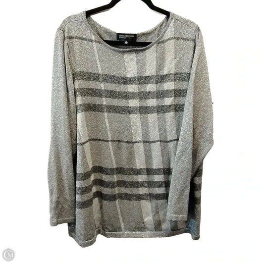 Sweater By Jones New York In Grey, Size: 3x