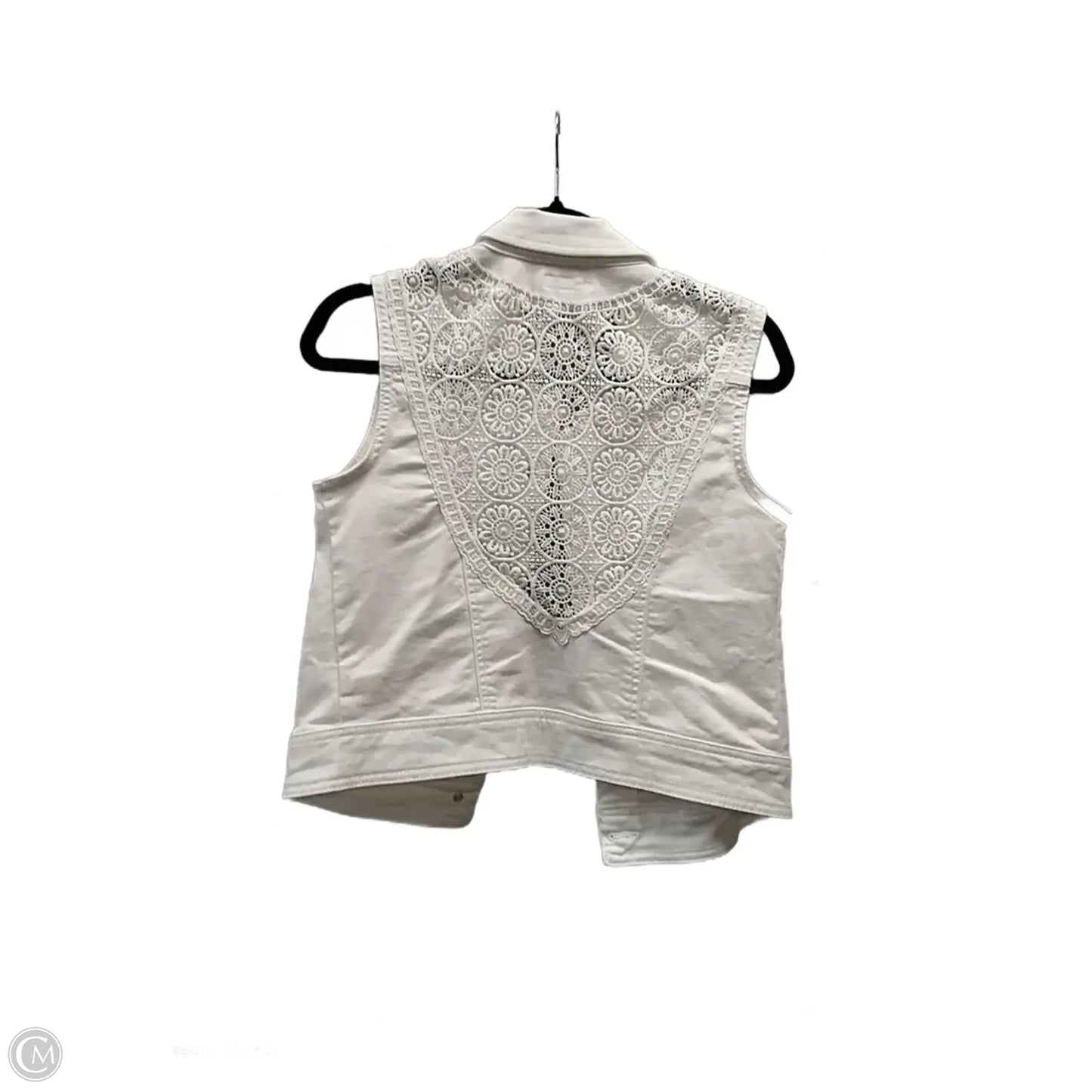Vest Other By Mudd In White Denim, Size: S