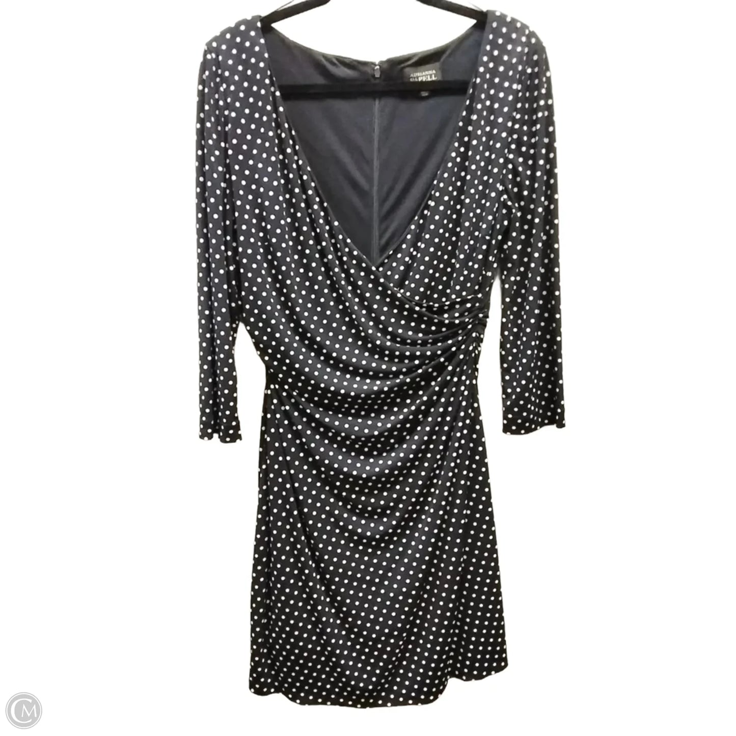 Dress Party Midi By Adrianna Papell In Polkadot Pattern, Size: 12