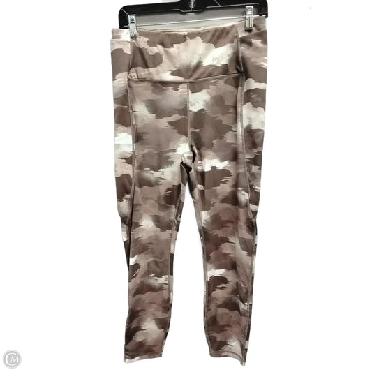 Athletic Leggings By Reebok In Camouflage Print, Size: L