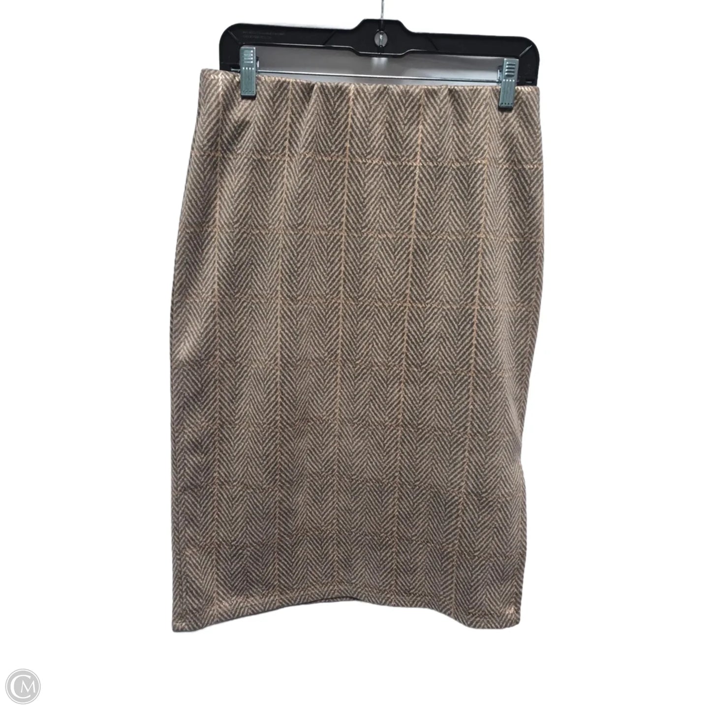 Skirt Midi By Clothes Mentor In Brown & Gold, Size: M