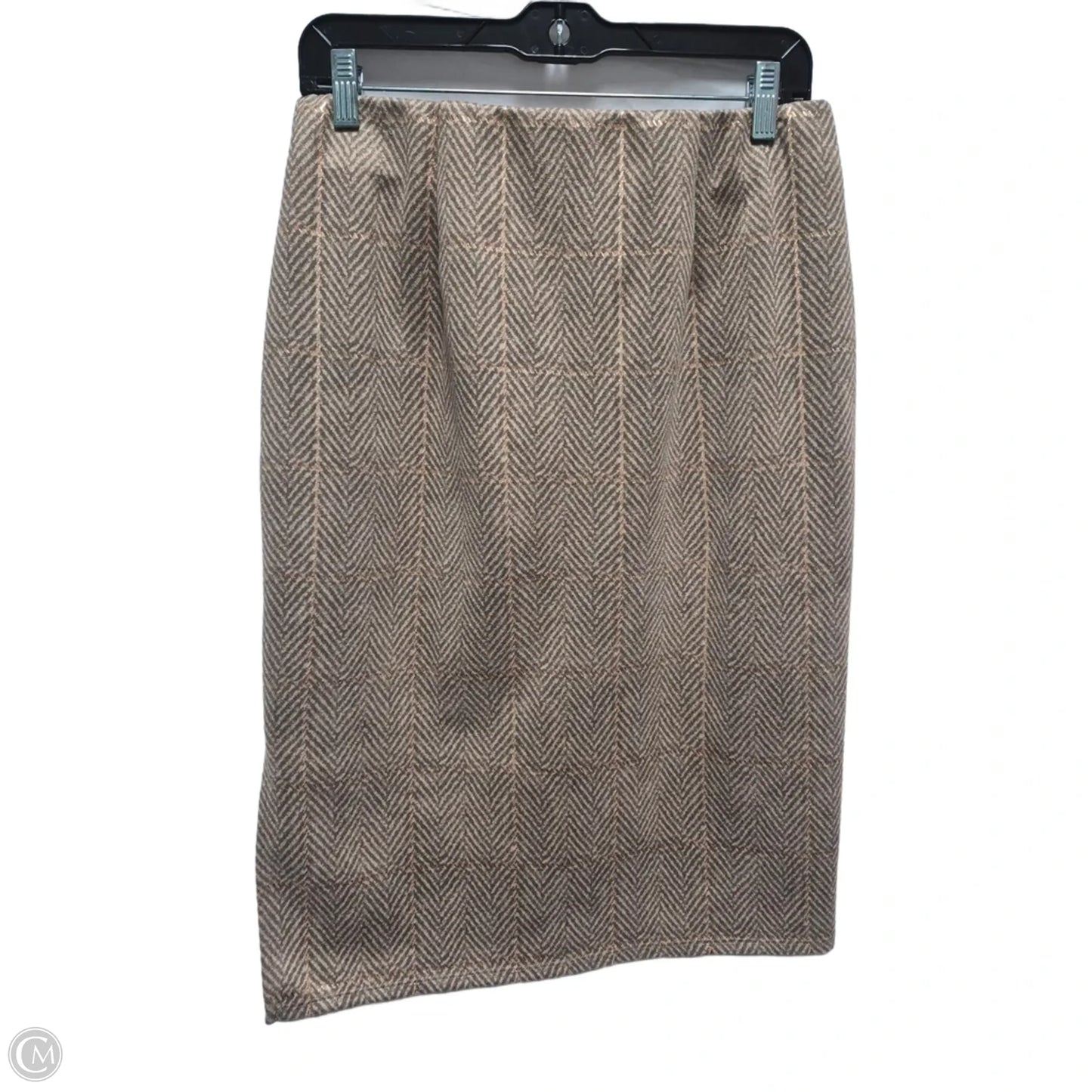 Skirt Midi By Clothes Mentor In Brown & Gold, Size: M