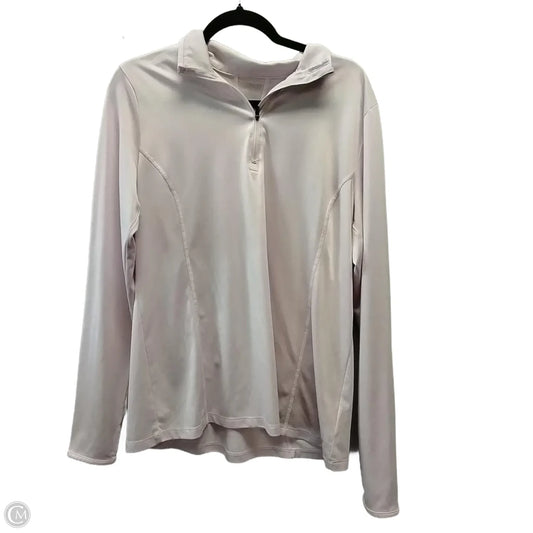 Athletic Top Long Sleeve Collar By Bcg In Pink, Size: Xl