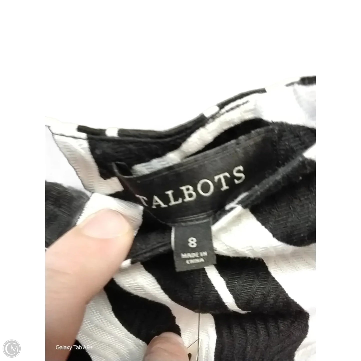 Skirt Midi By Talbots In Black & White, Size: 8