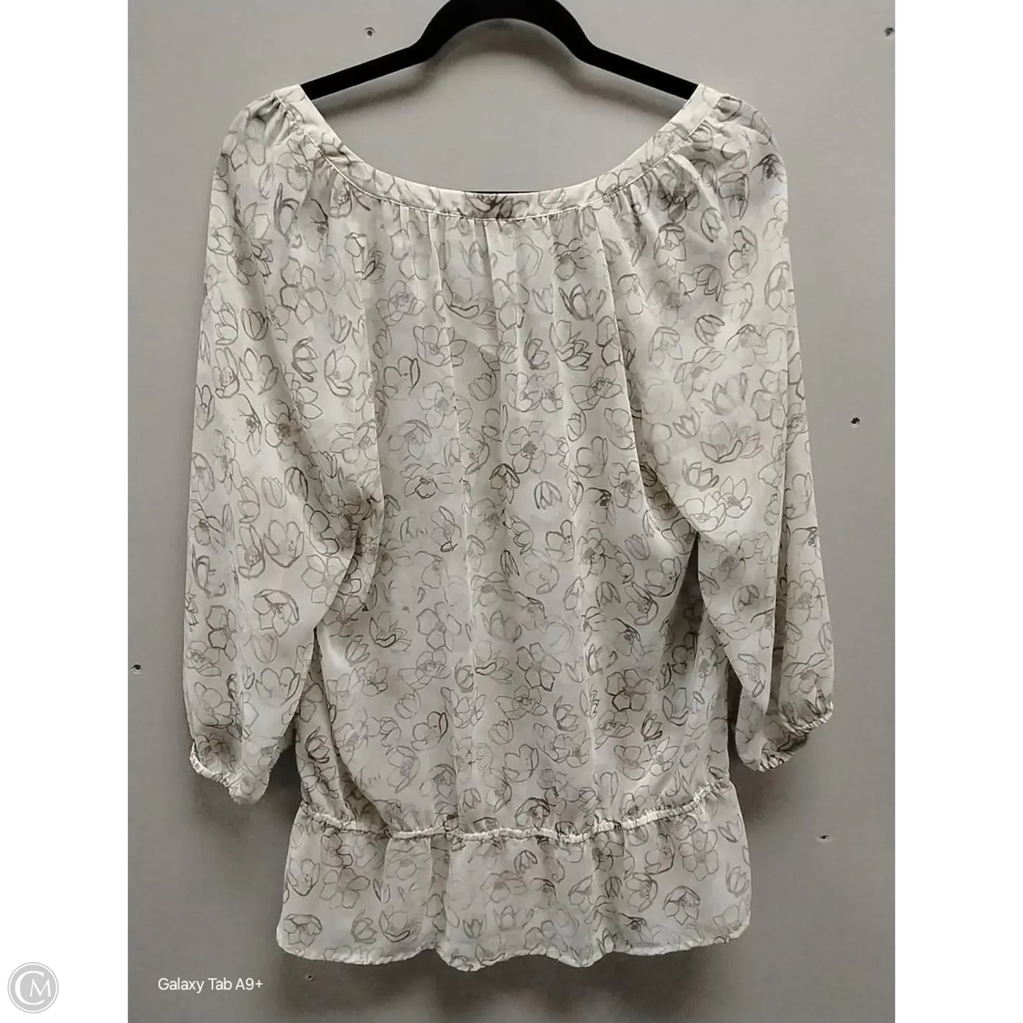 Blouse Long Sleeve By Loft In Cream, Size: M