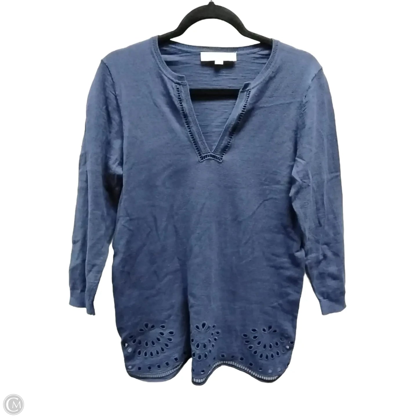 Blouse Long Sleeve By Loft In Navy, Size: S