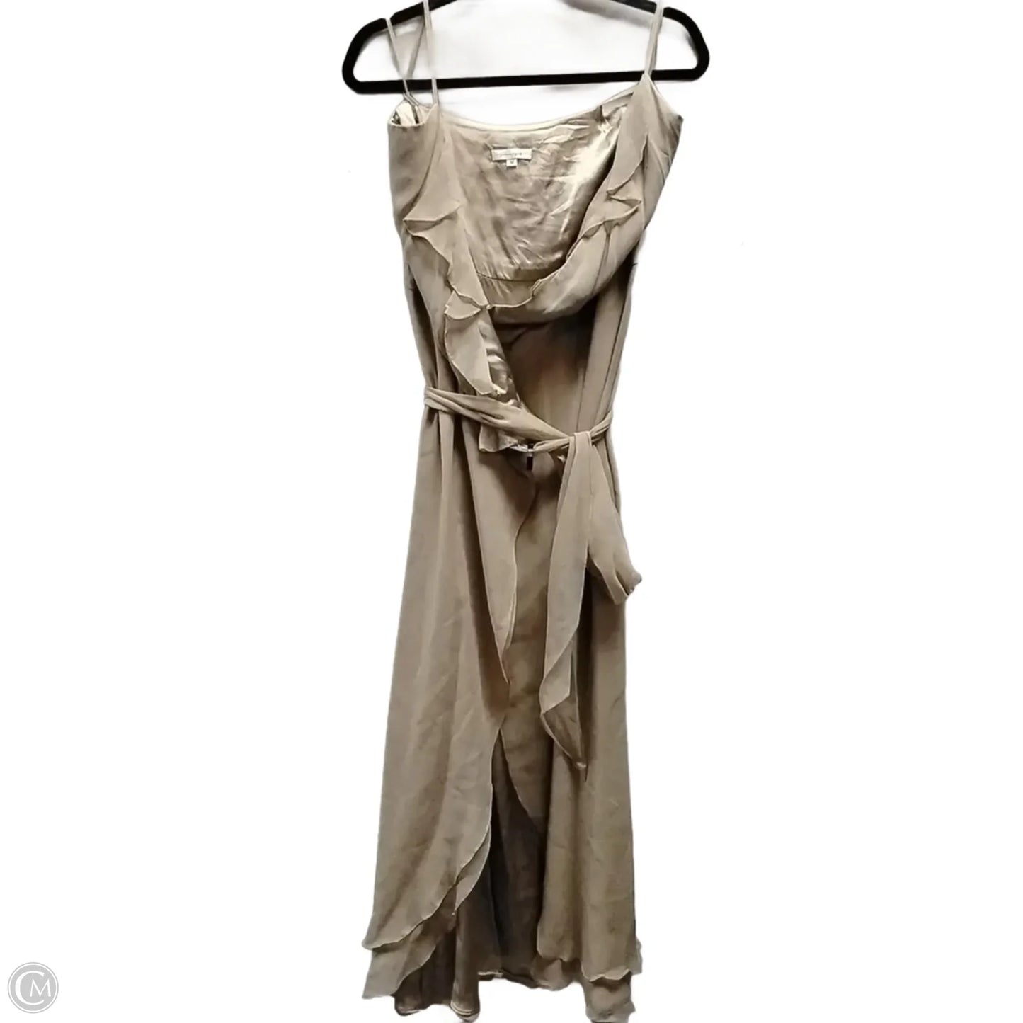Dress Party Long By Clothes Mentor In Beige, Size: M