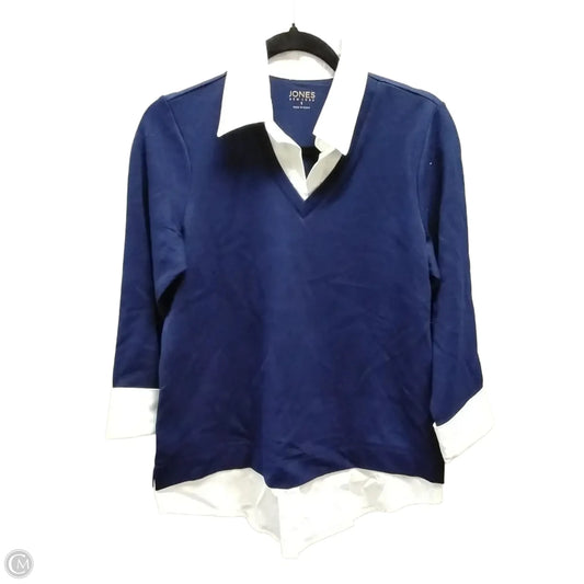 Top Long Sleeve By Jones New York In Blue, Size: S