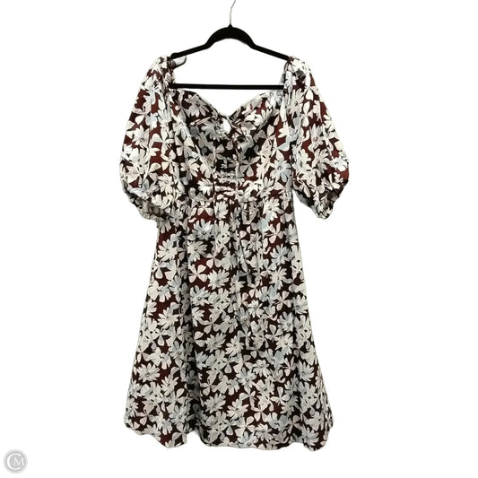 Dress Casual Midi By Free Assembly In Floral Print, Size: L