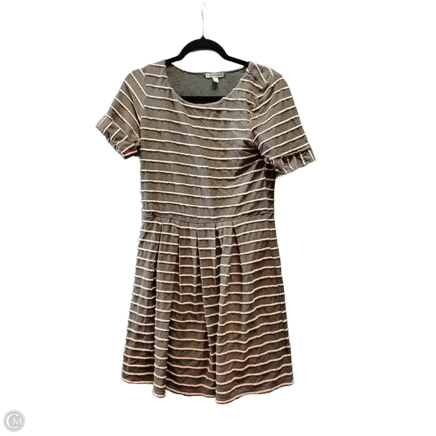 Dress Casual Midi By Bordeaux In Striped Pattern, Size: L