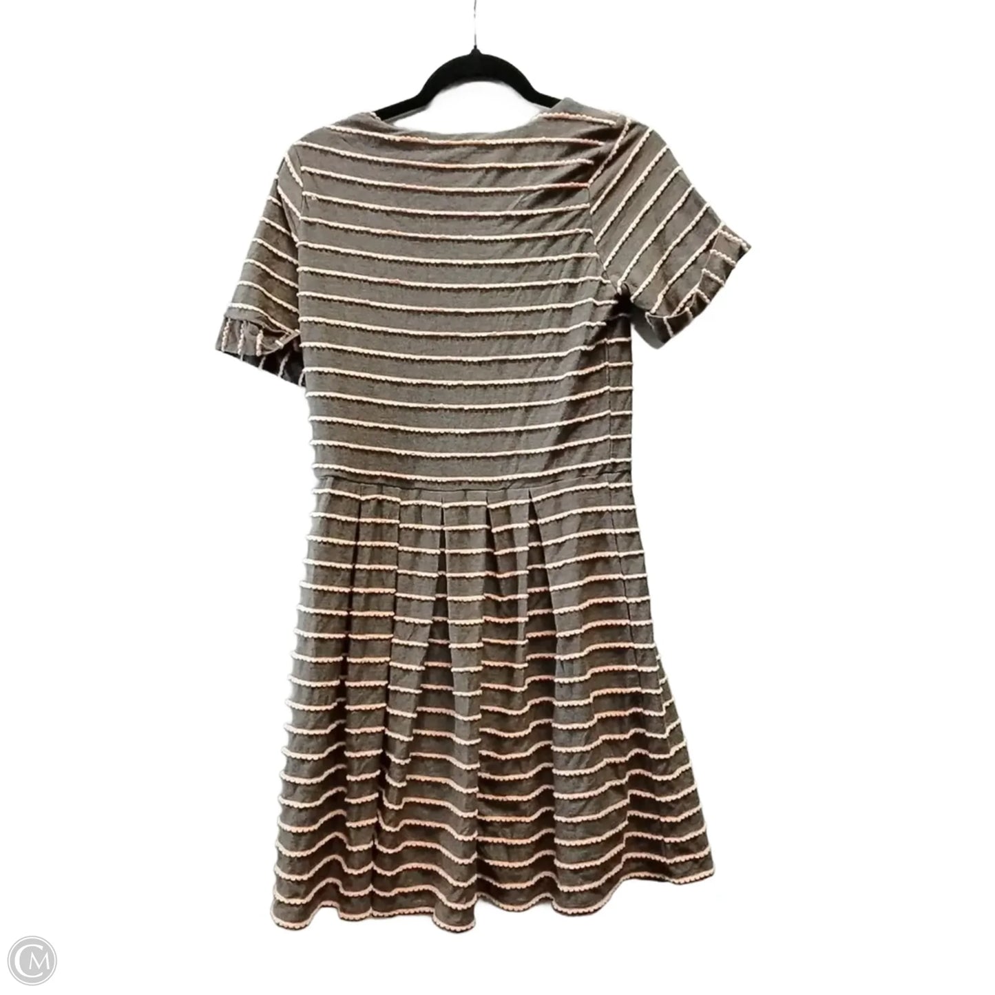 Dress Casual Midi By Bordeaux In Striped Pattern, Size: L
