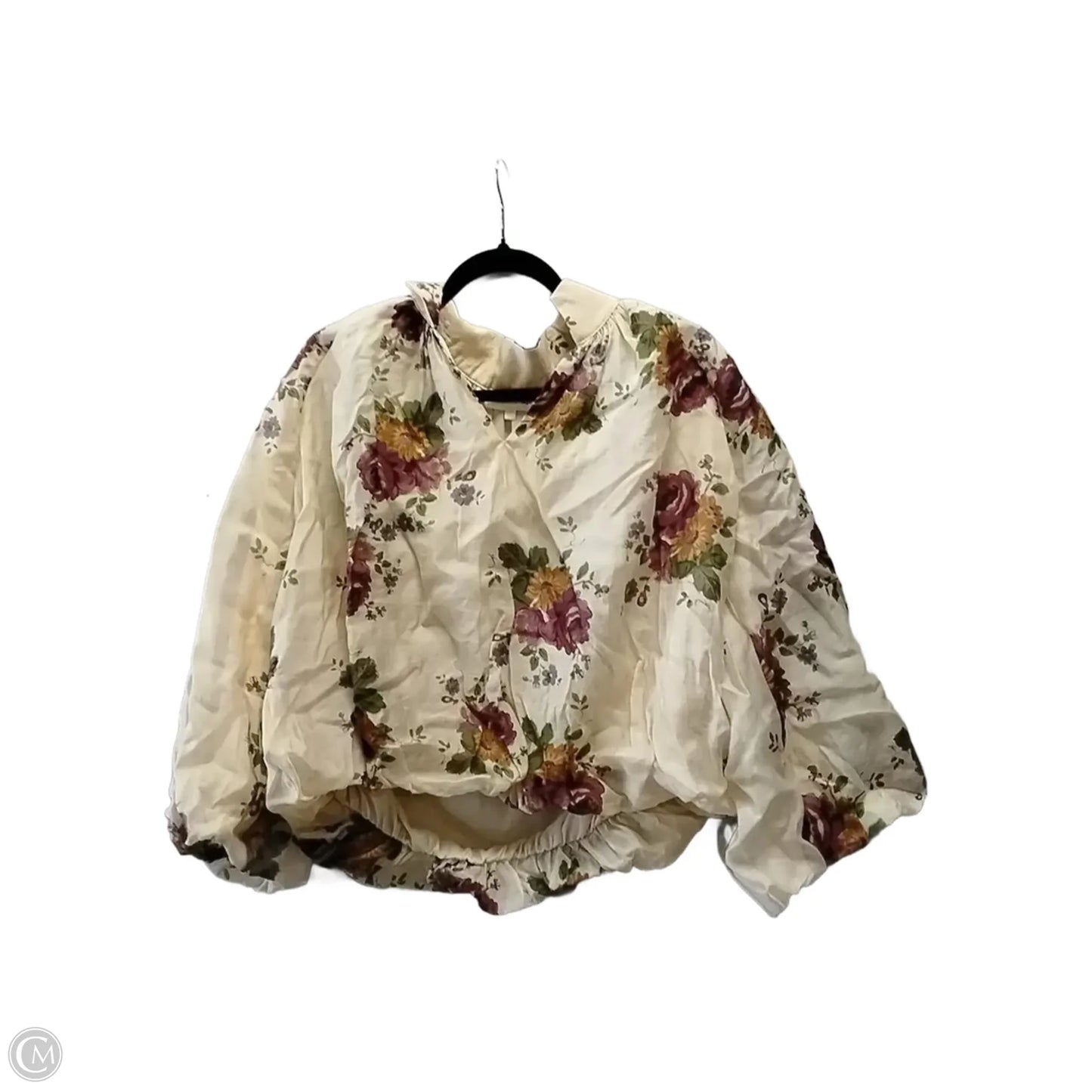 Blouse Short Sleeve By Loft In Yellow, Size: L