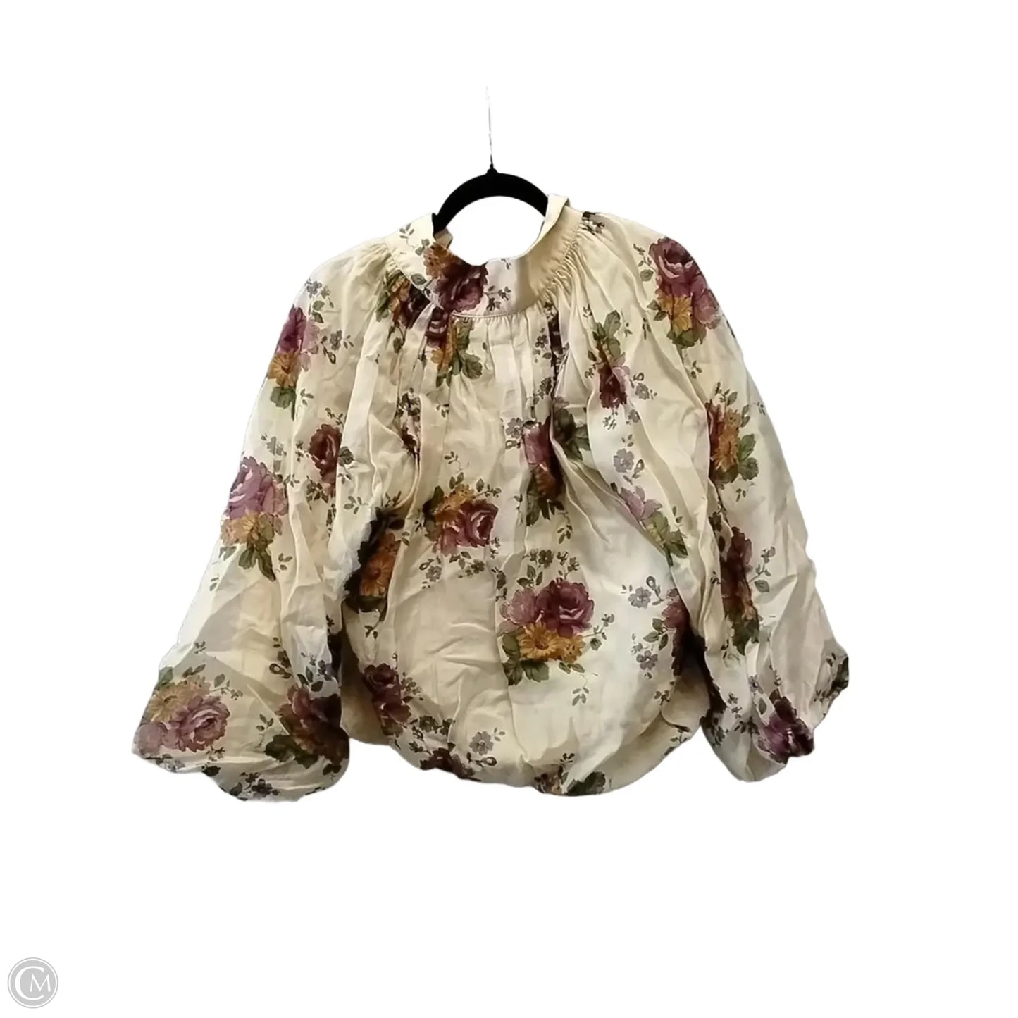 Blouse Short Sleeve By Loft In Yellow, Size: L