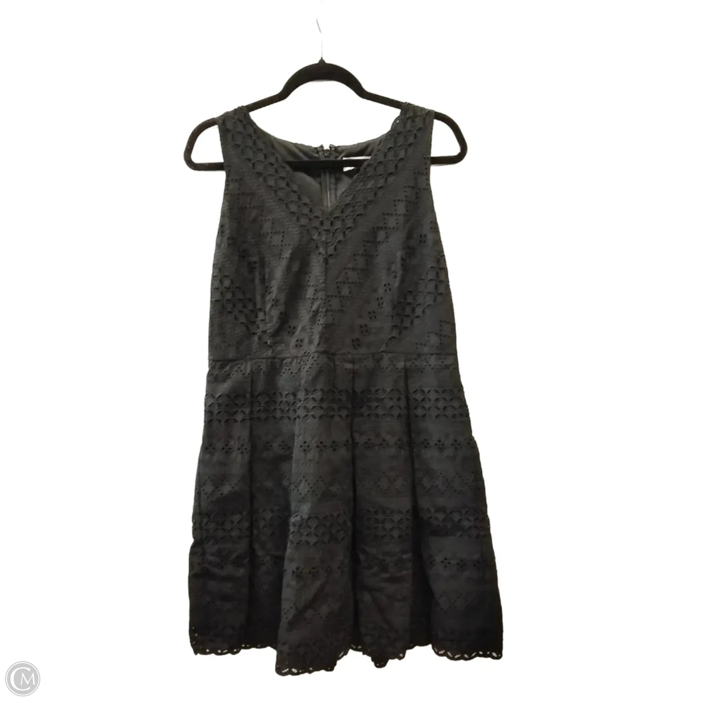 Dress Casual Midi By Loft In Black, Size: 12p