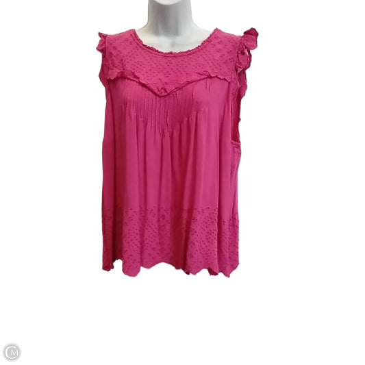 Blouse Sleeveless By Torrid In Pink, Size: 1