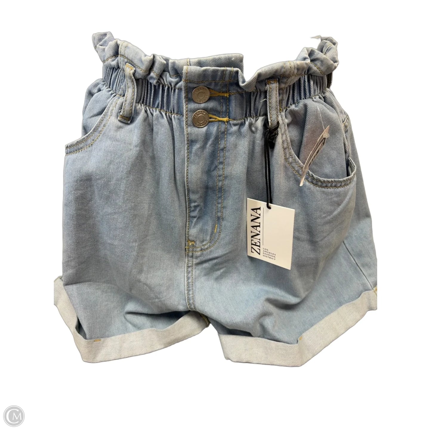 Shorts By Zenana In Blue Denim, Size: L